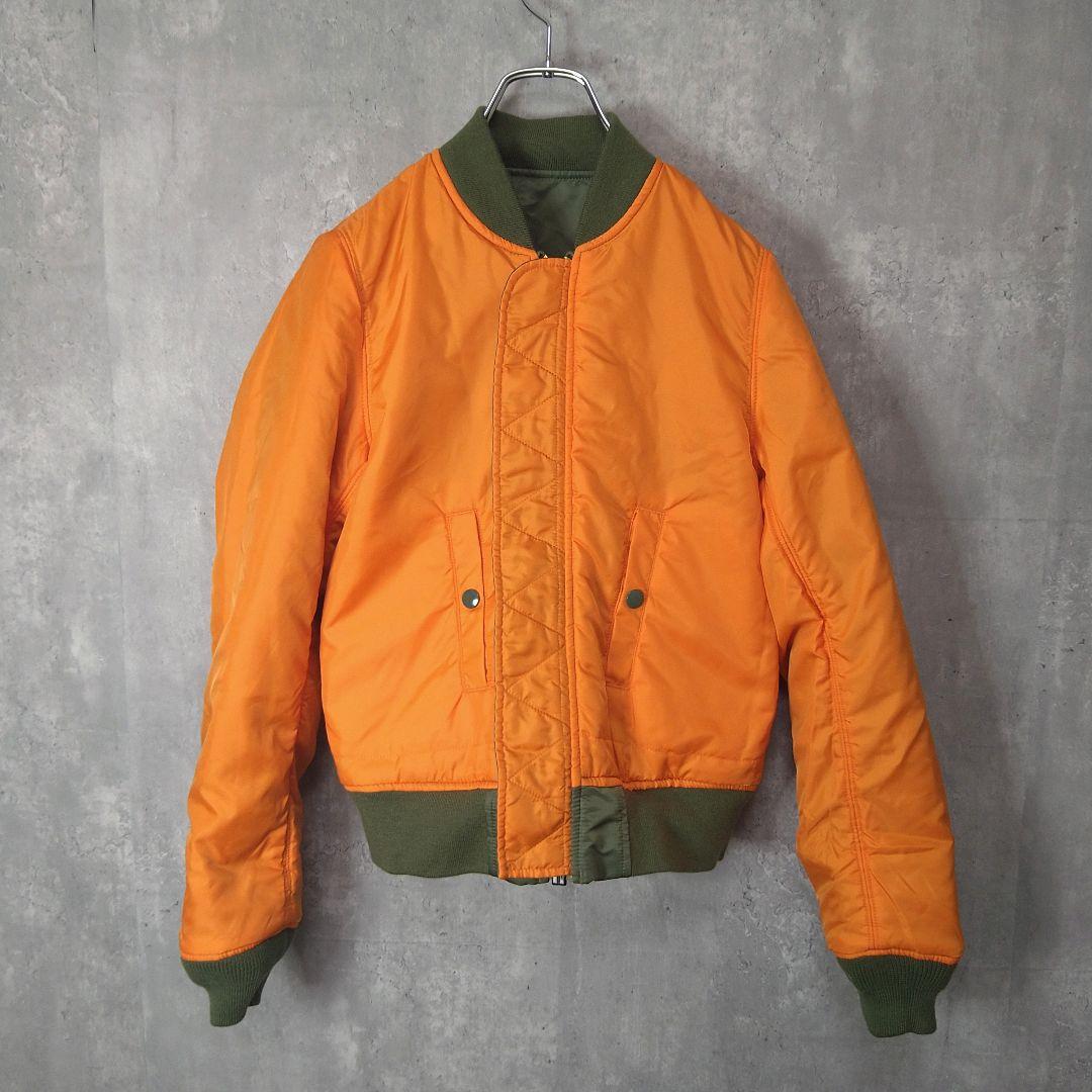 ✨美品 アルファインダストリーズ MA-1 フライトジャケット カーキ オレンジ