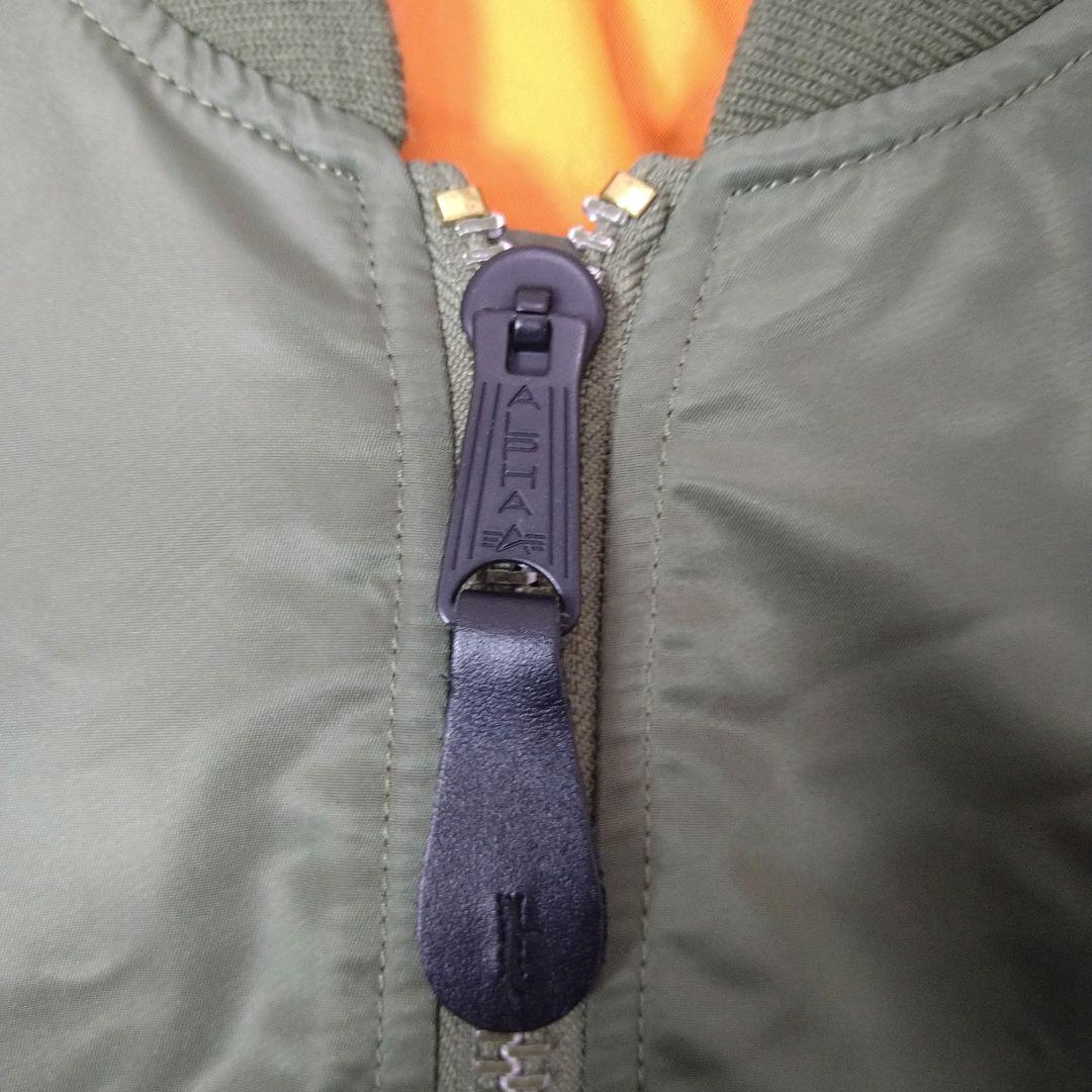 ✨美品 アルファインダストリーズ MA-1 フライトジャケット カーキ オレンジ