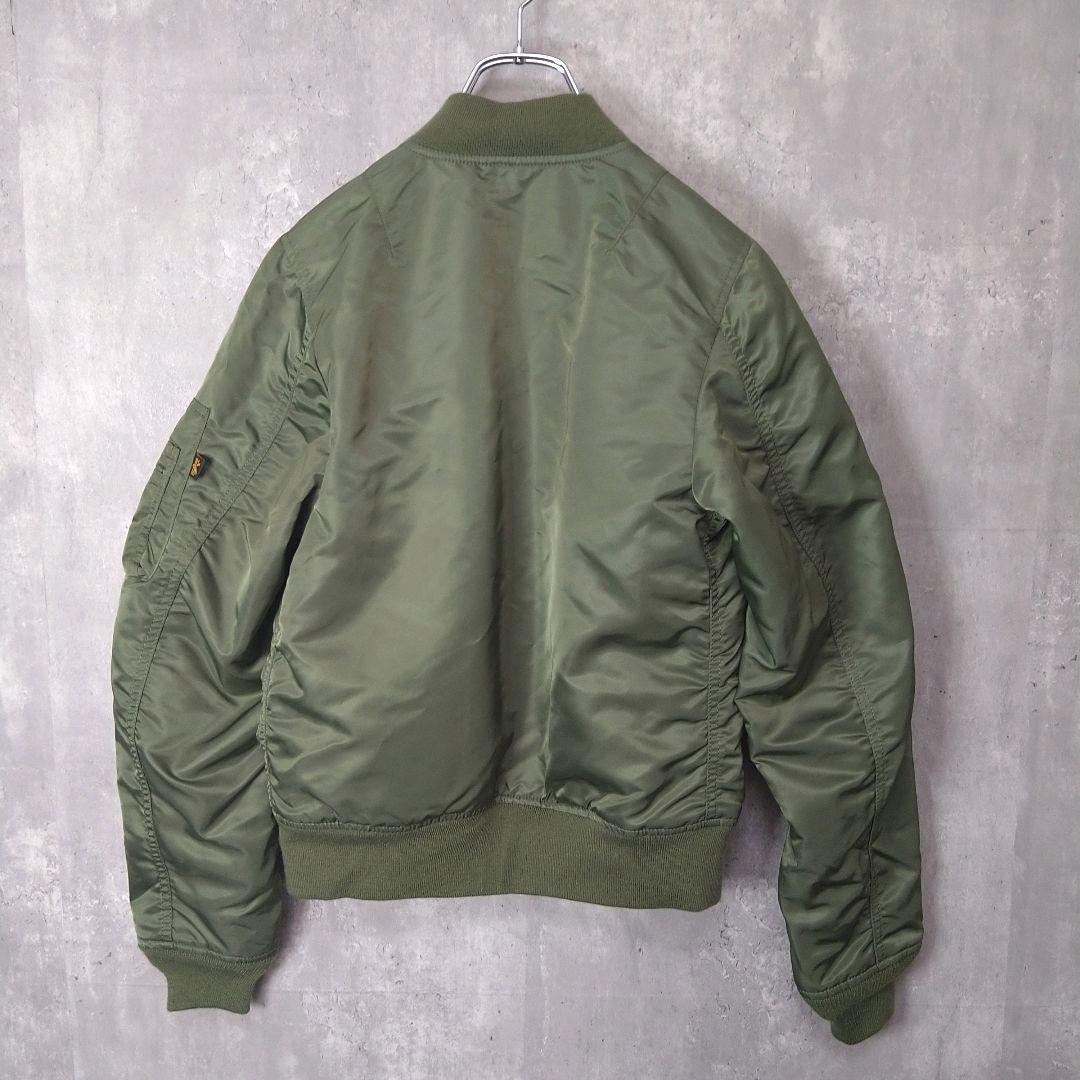 ✨美品 アルファインダストリーズ MA-1 フライトジャケット カーキ オレンジ