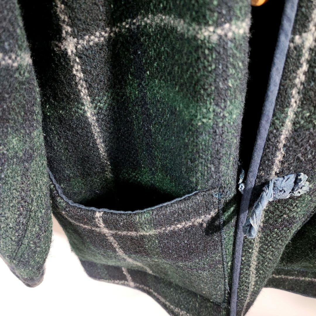 45rpm ダッフルコート チェック柄 ショート丈 サイズ3 Lサイズ