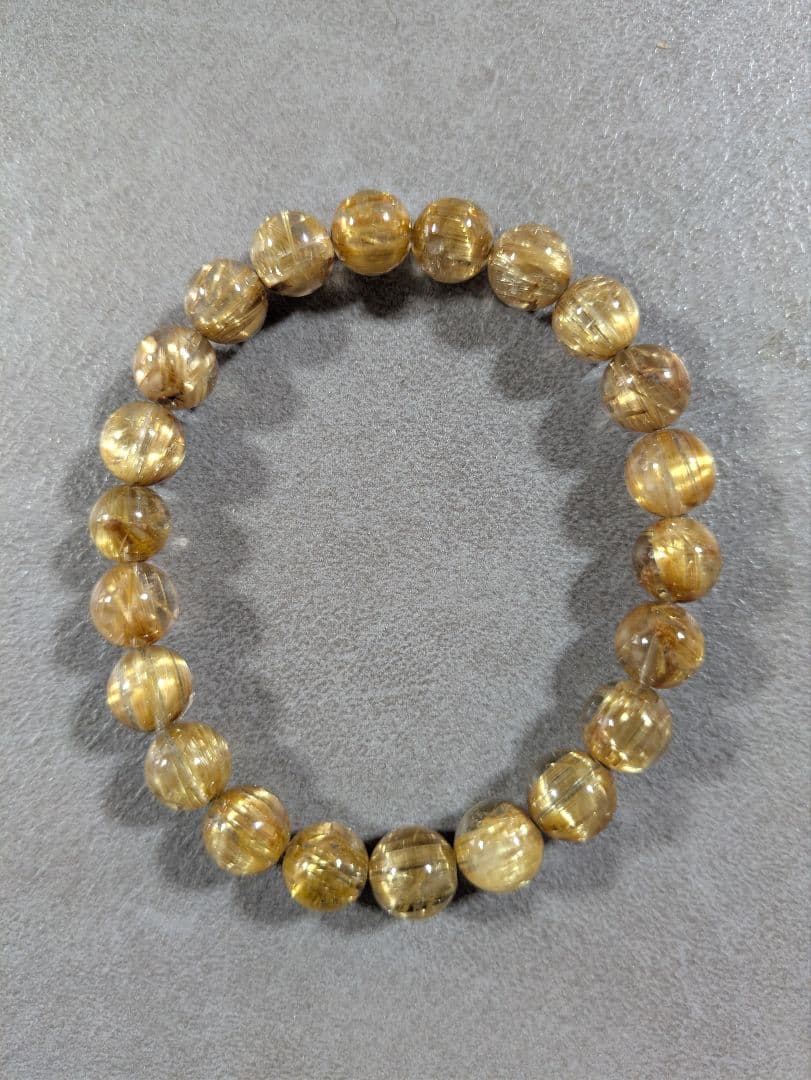 最高級ゴールドタイチンルチルブレス