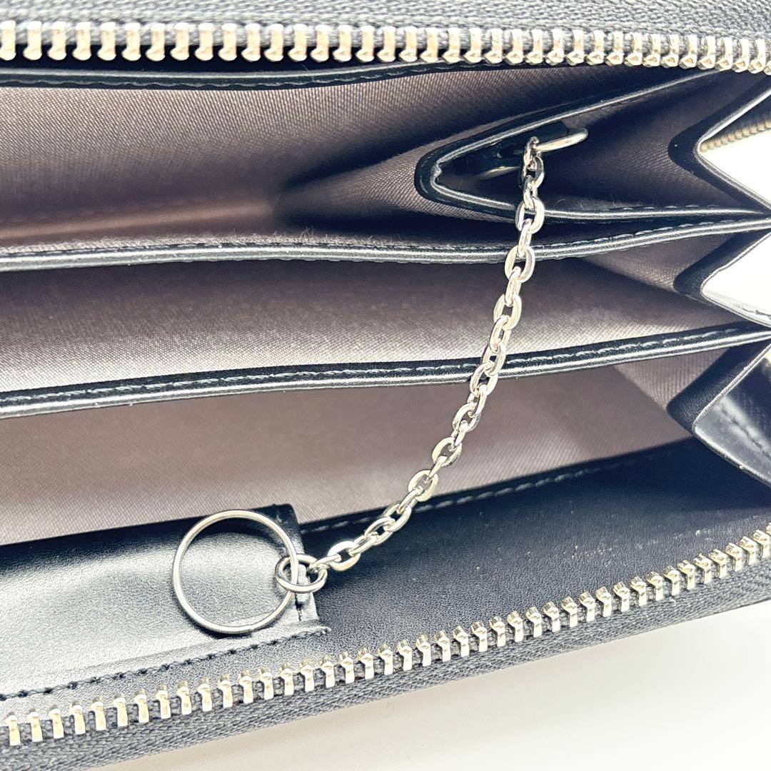 【極美品】カステルバジャック 2層 オーガナイザー 財布 ダブルファスナー 黒