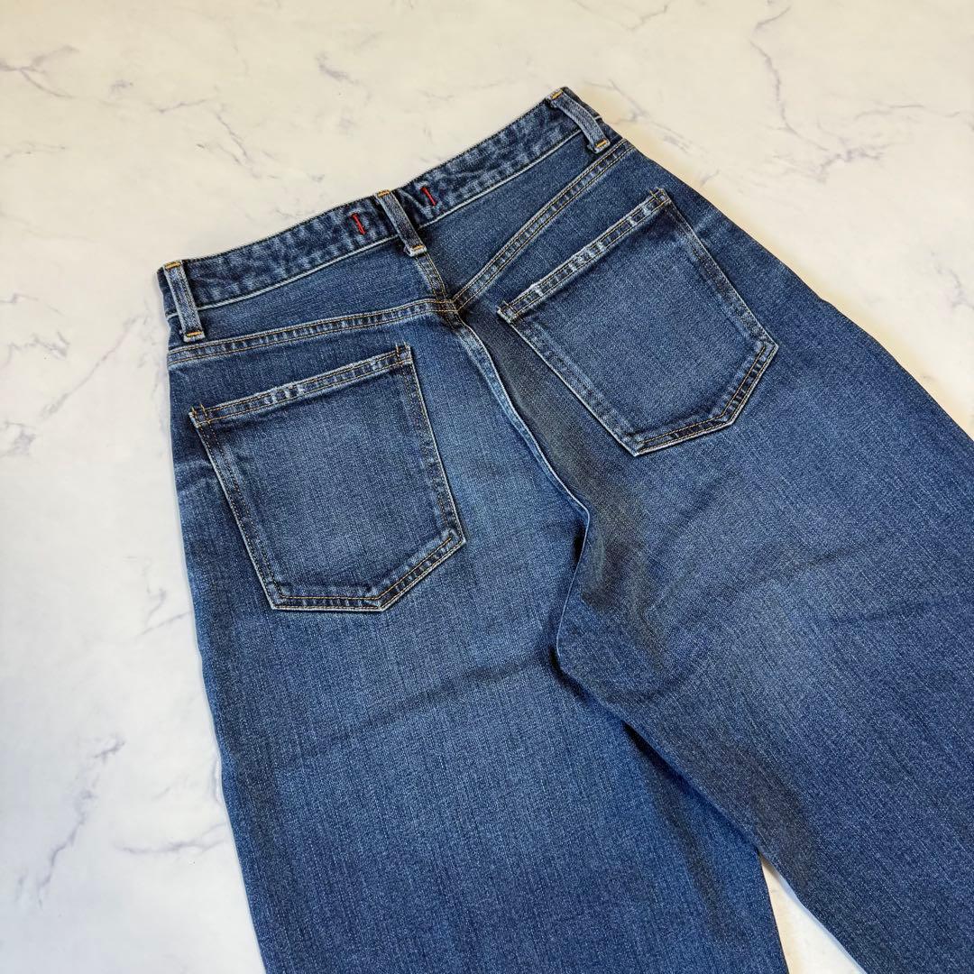 美品 RED CARD TOKYO カーブバギーデニム 23 ネイビー