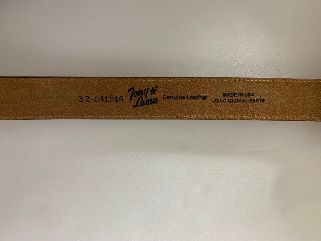 トニーラマ　カービング ウェスタンベルト　サドルレザー　貴重なアメリカ製