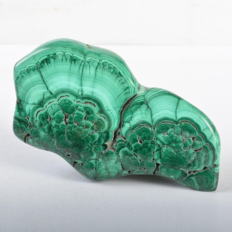 Gojyo　孔雀石　マラカイト　重さ約1140g　唐木台付　F　R4588