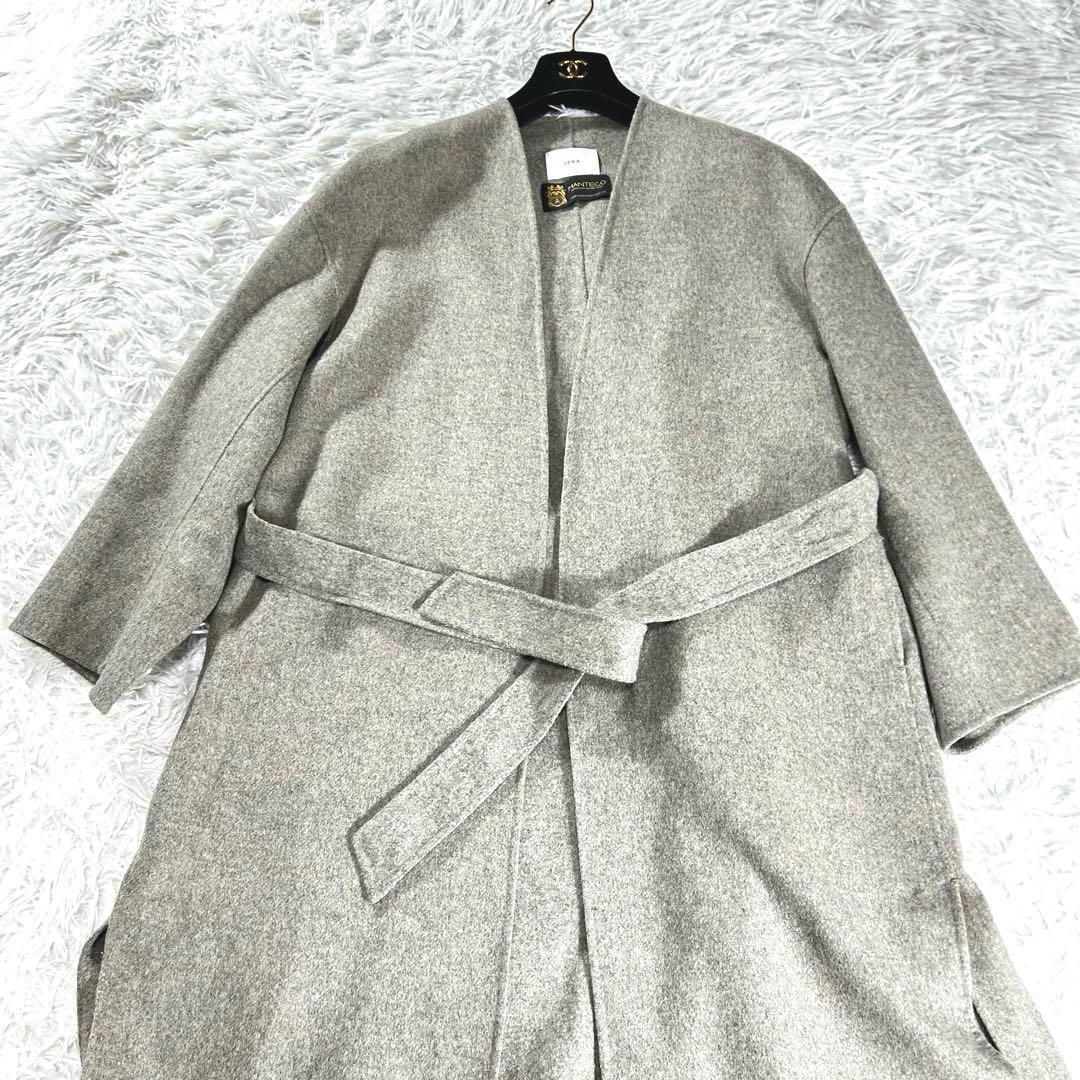 イエナ 美品✨MANTECOダブルフェイスリバーコート ベージュ38