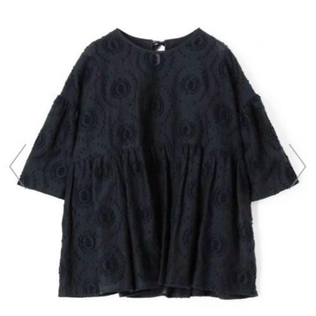 美品　トゥモローランド サンフラワージャカードラッフルスリーブブラウス