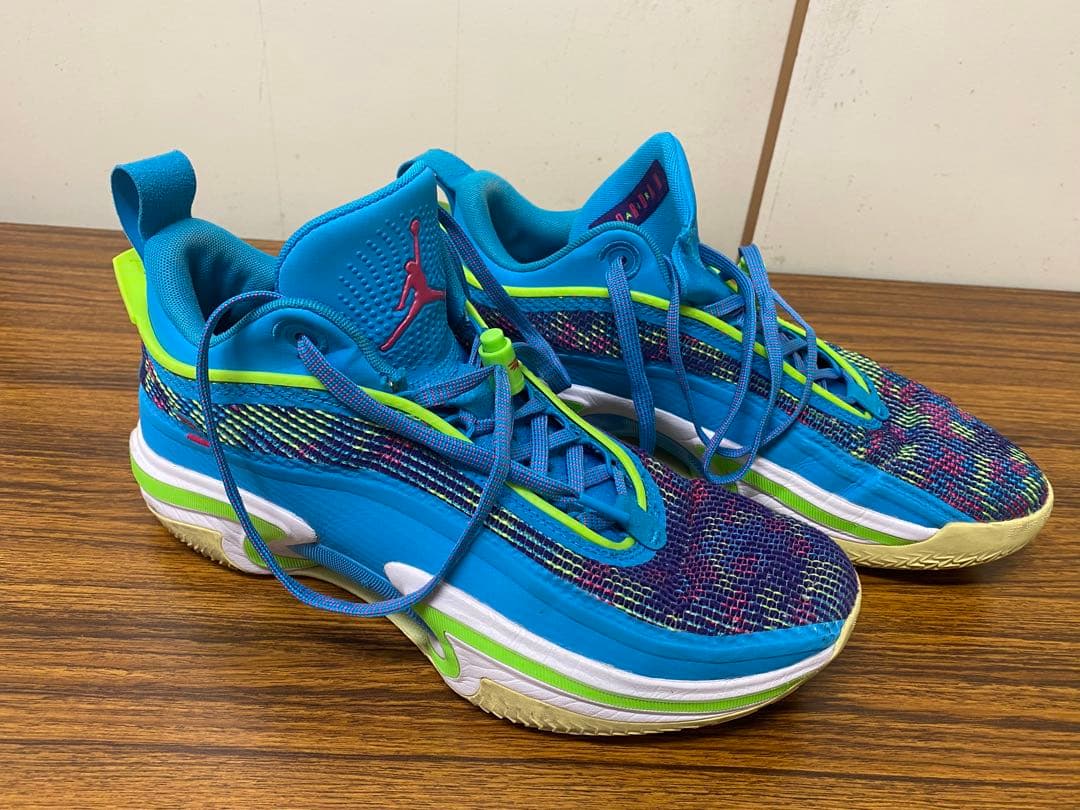 Jordan バスケットシューズ 青/緑/紫