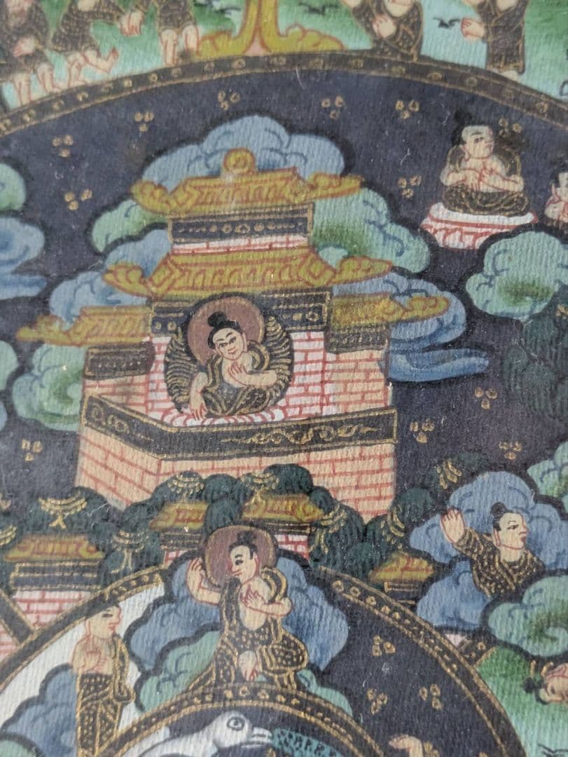 曼荼羅　六道輪廻図　骨董品　保存品