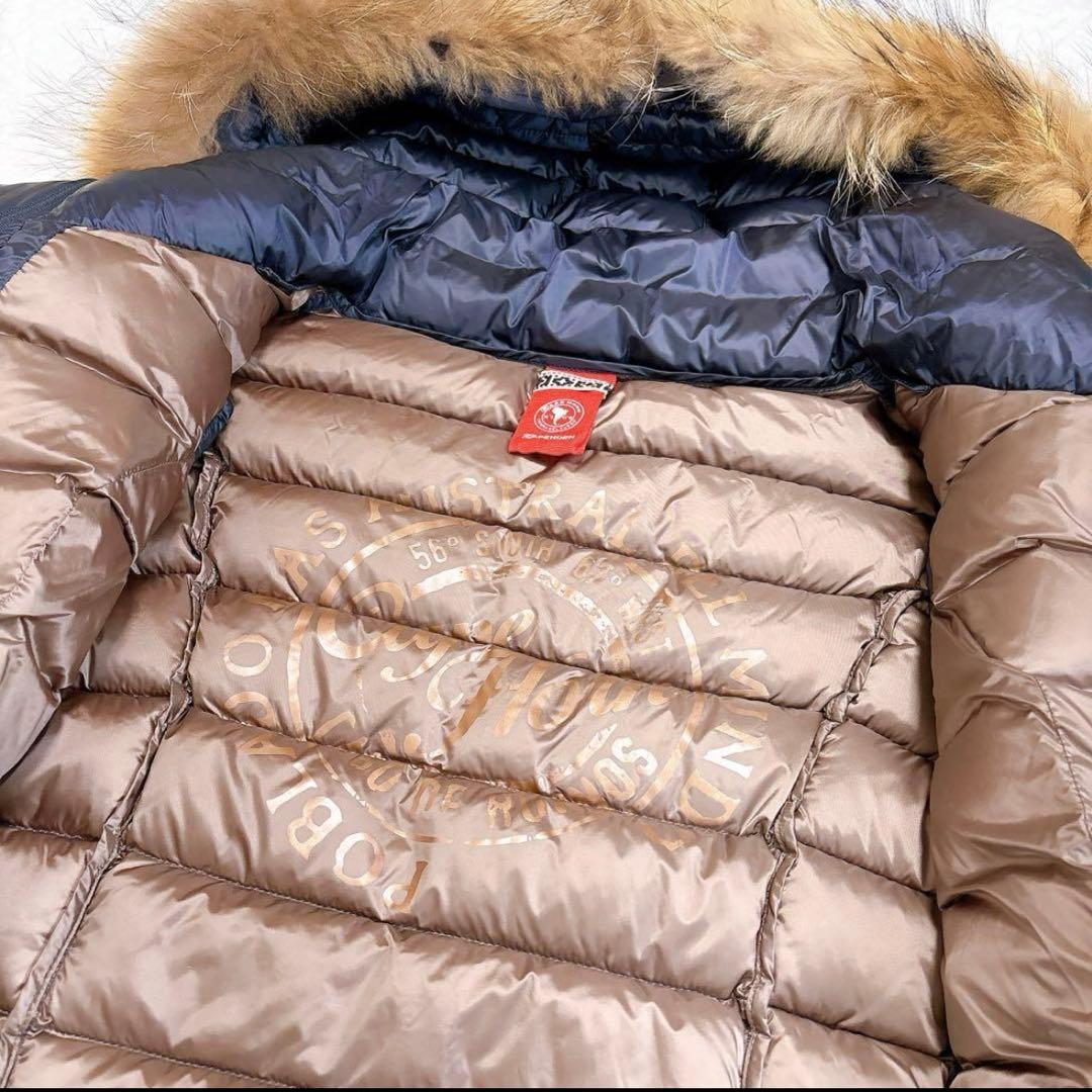 未使用級✨ ケープホーン CAPEHORN ファー付きダウンコート ネイビー