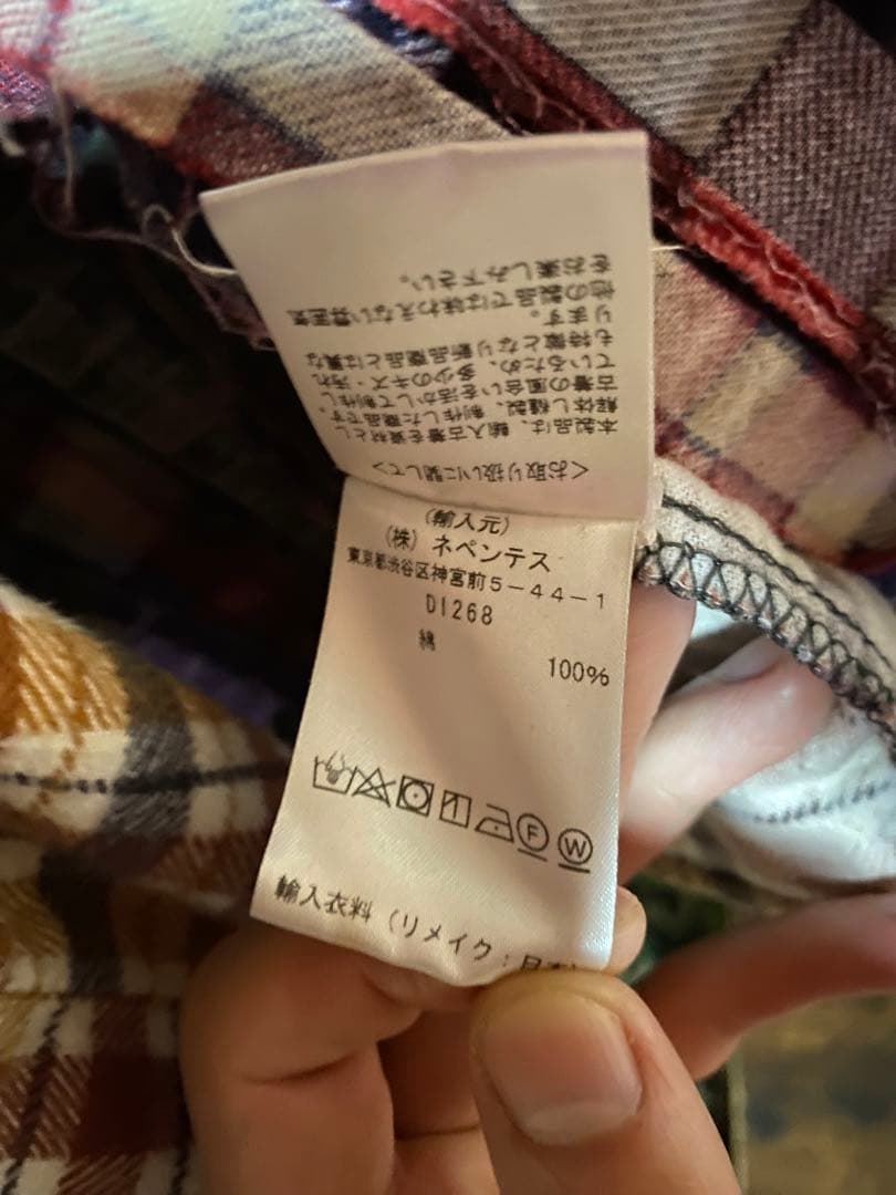 Rebuild by Needles マルチチェック長袖シャツ