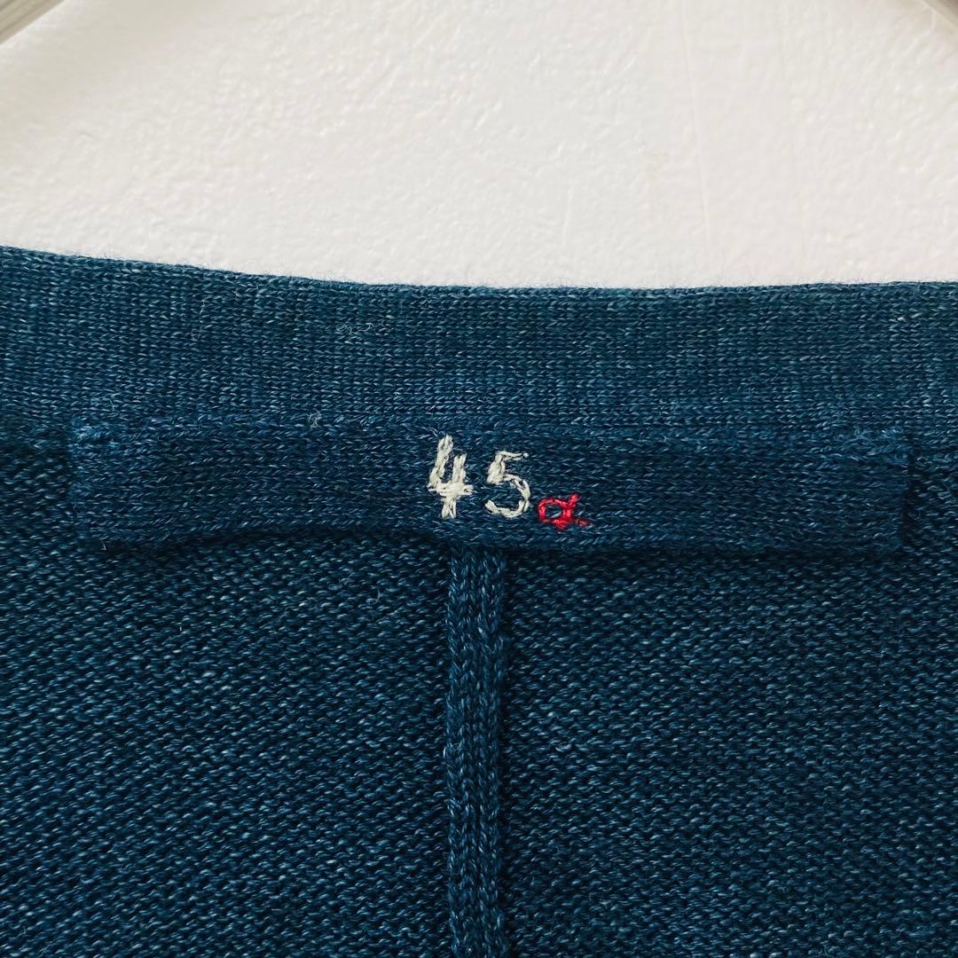 3172A 【45R】育てるボウタイコットンニット インディゴ