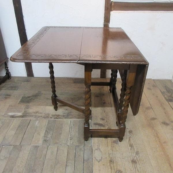 イギリス アンティーク 家具 ゲートレッグテーブル ダイニング 英国 6743d