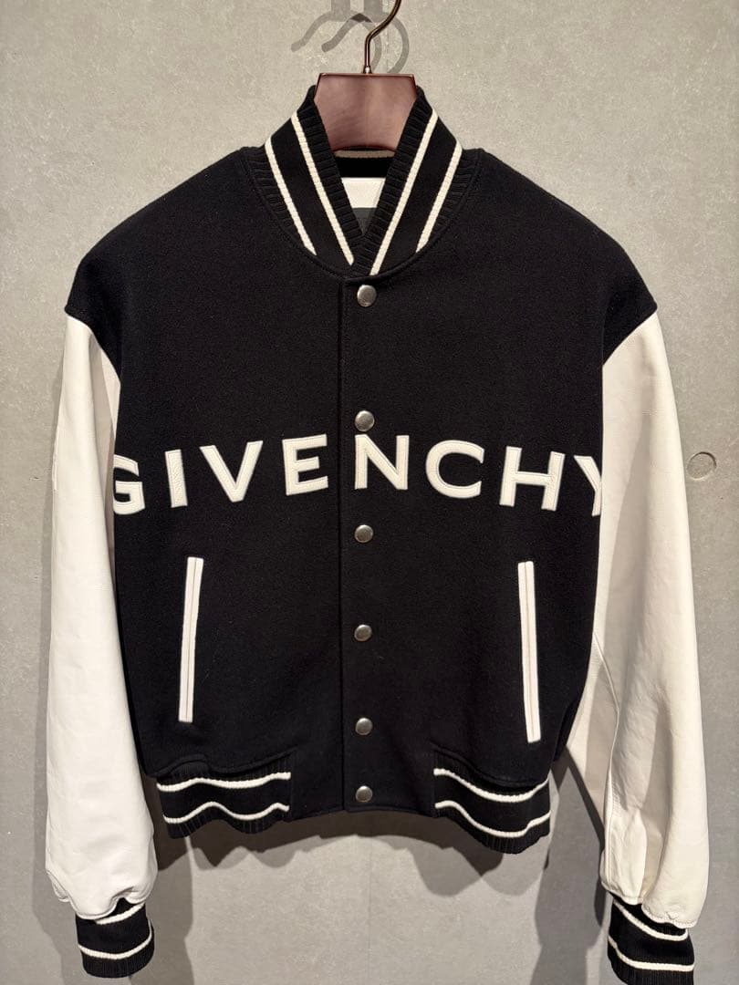 【美品】Givenchy ウール×レザー ボンバージャケット 46 国内正規品