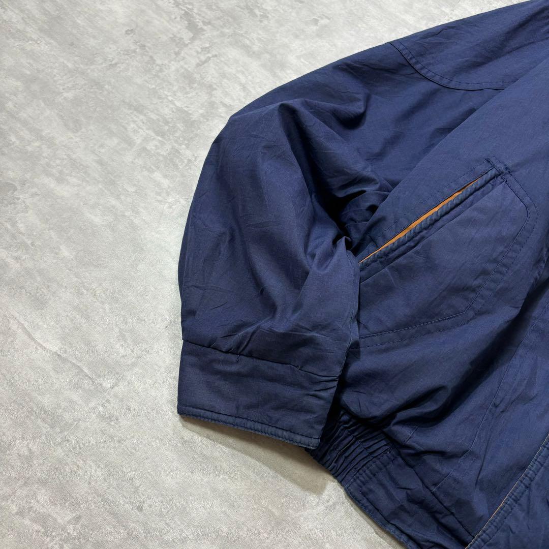 90s SEARS 中綿 短丈 ナイロンジャケット TALONジップ ネイビー