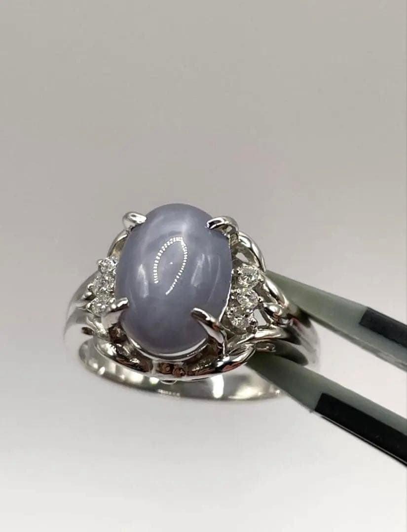 5.00CT スターサファイアリング PT900 鑑別書付