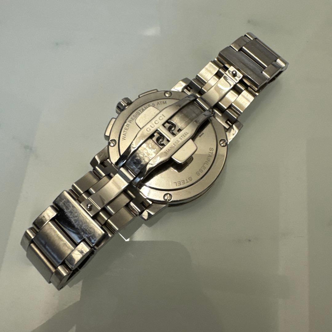 GUCCI ステンレススチール ブラックダイヤル 時計