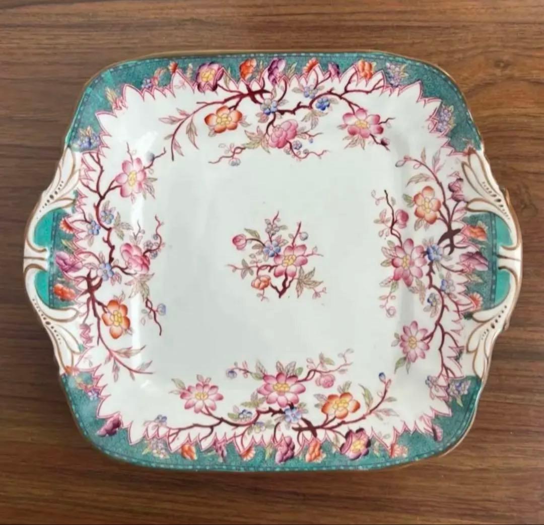 フランスアンティーク ♧ サルグミンヌ ミントン218 ♧ スクエアプレート