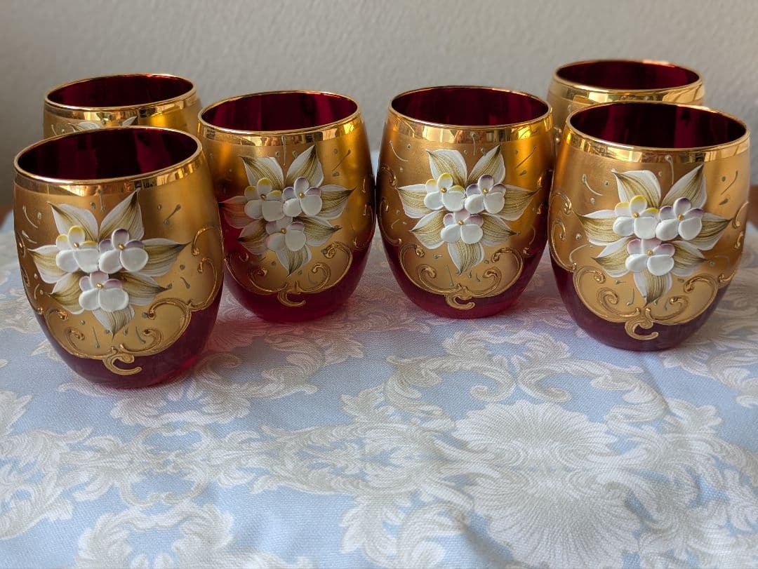 MURANO GLASS ベネチアングラス デキャンタ グラス6客