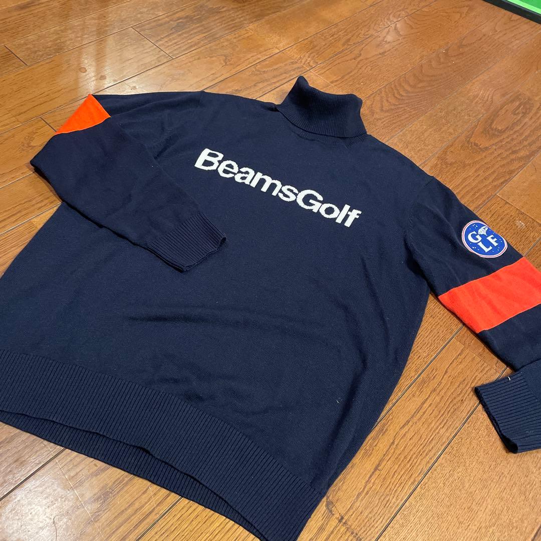 BeamsGolf ネイビー ハイネックセーター L