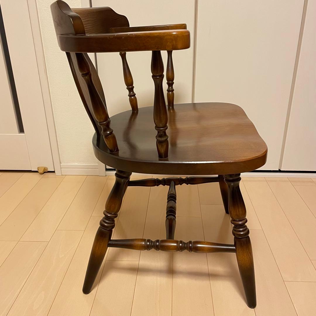 飛騨産業 キツツキマーク ダイニングチェア アームチェア ろくろ脚 2