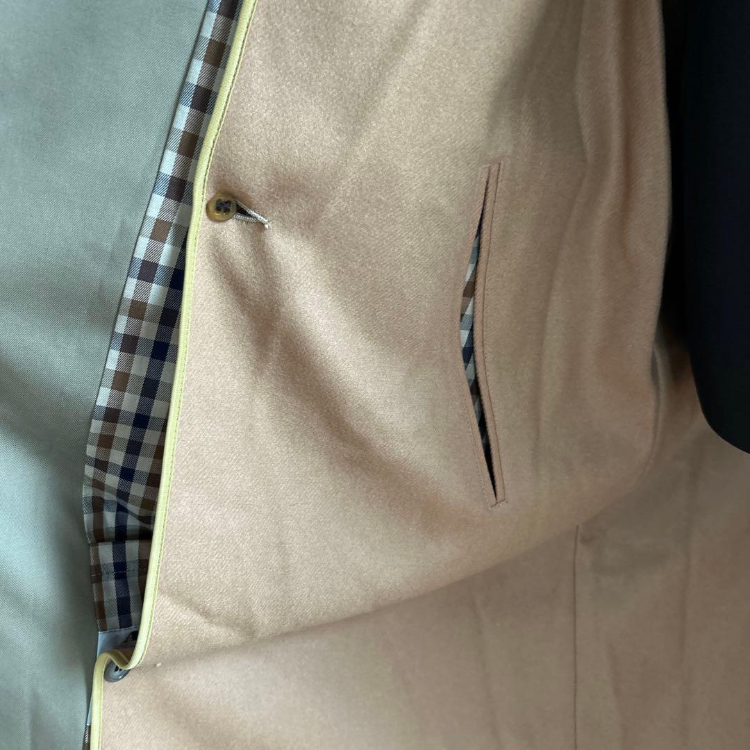 Aquascutum オリーブ トレンチコート ダブルボタン　メンズ