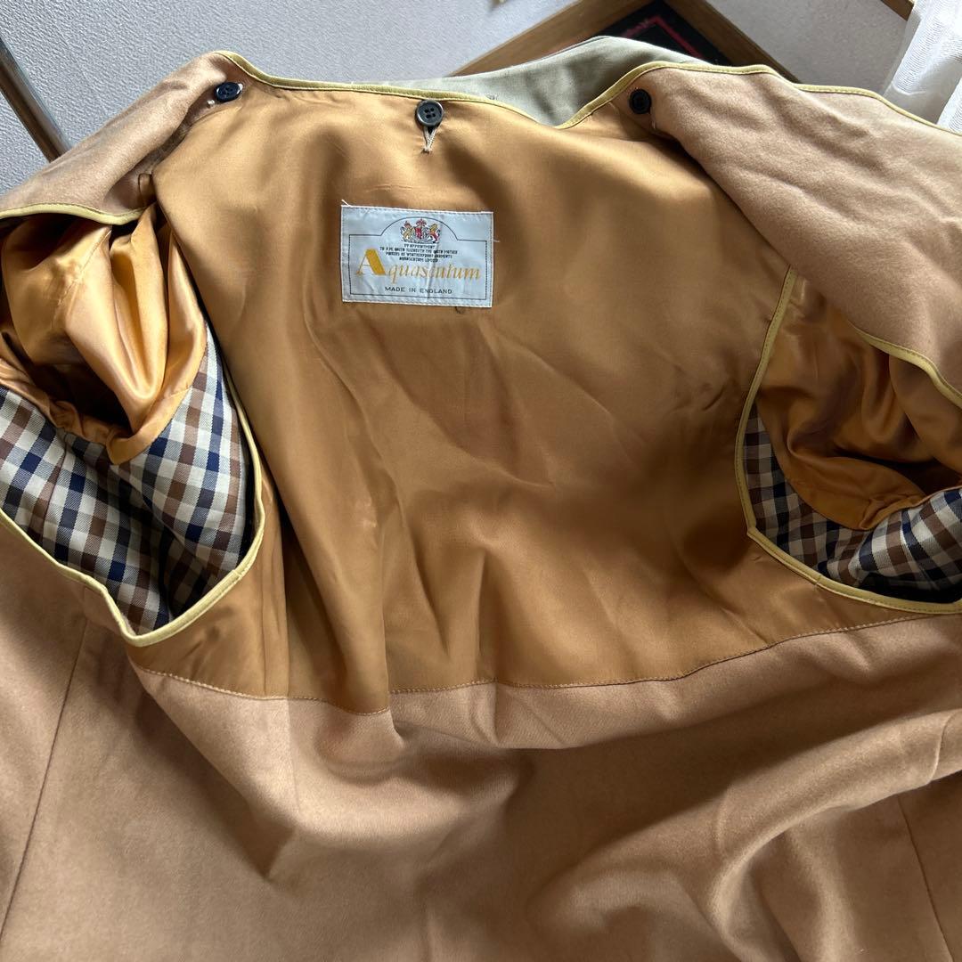 Aquascutum オリーブ トレンチコート ダブルボタン　メンズ