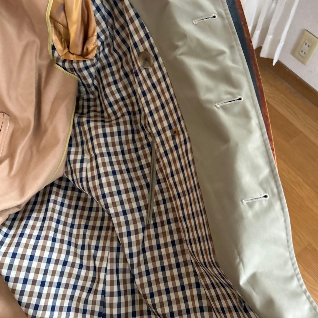 Aquascutum オリーブ トレンチコート ダブルボタン　メンズ