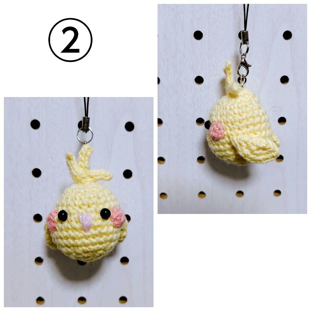 【あみぐるみ】 オカメインコのキーホルダーストラップ