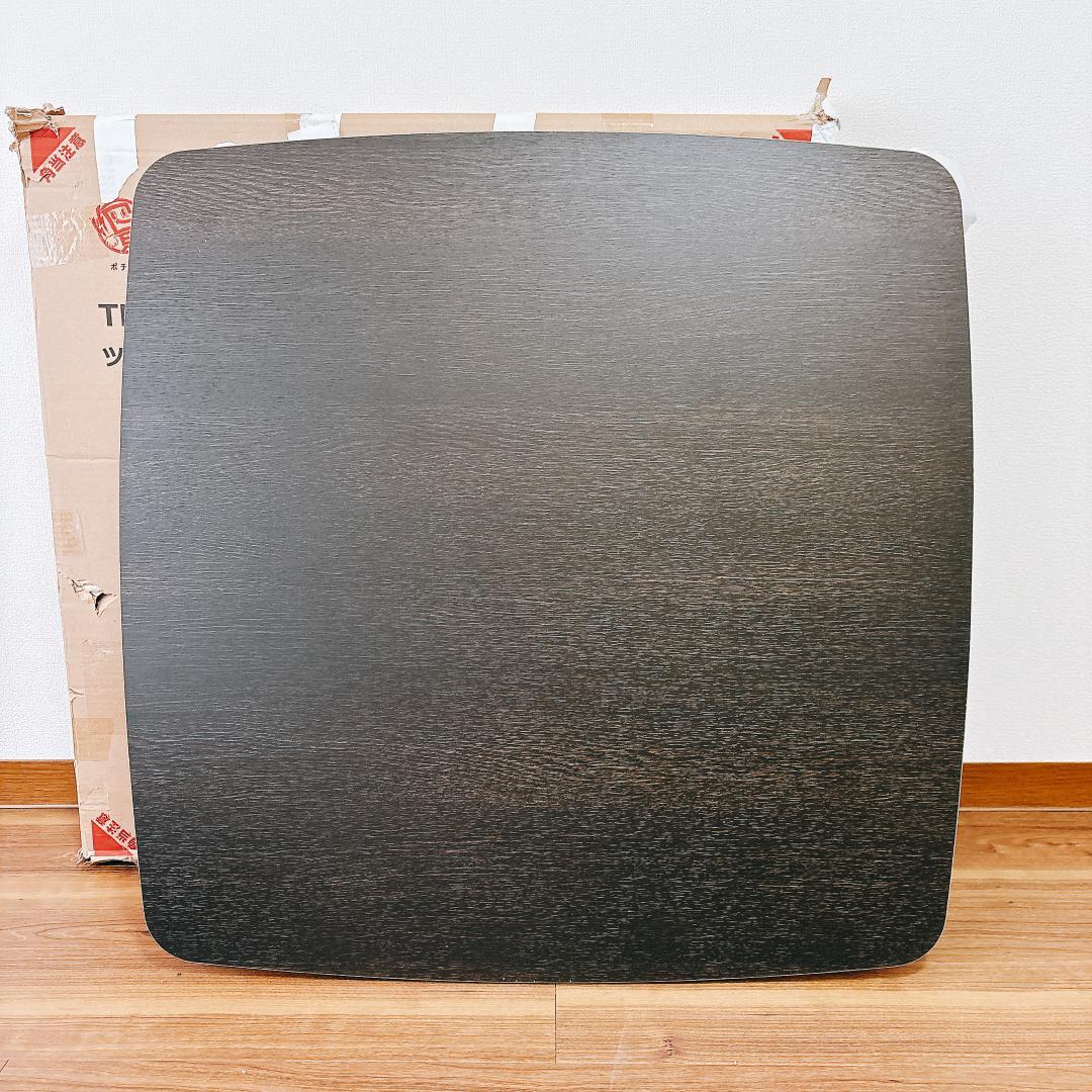 【新品未使用】タンスのゲン 折れ脚 こたつ 正方形 75×75 フラットヒーター