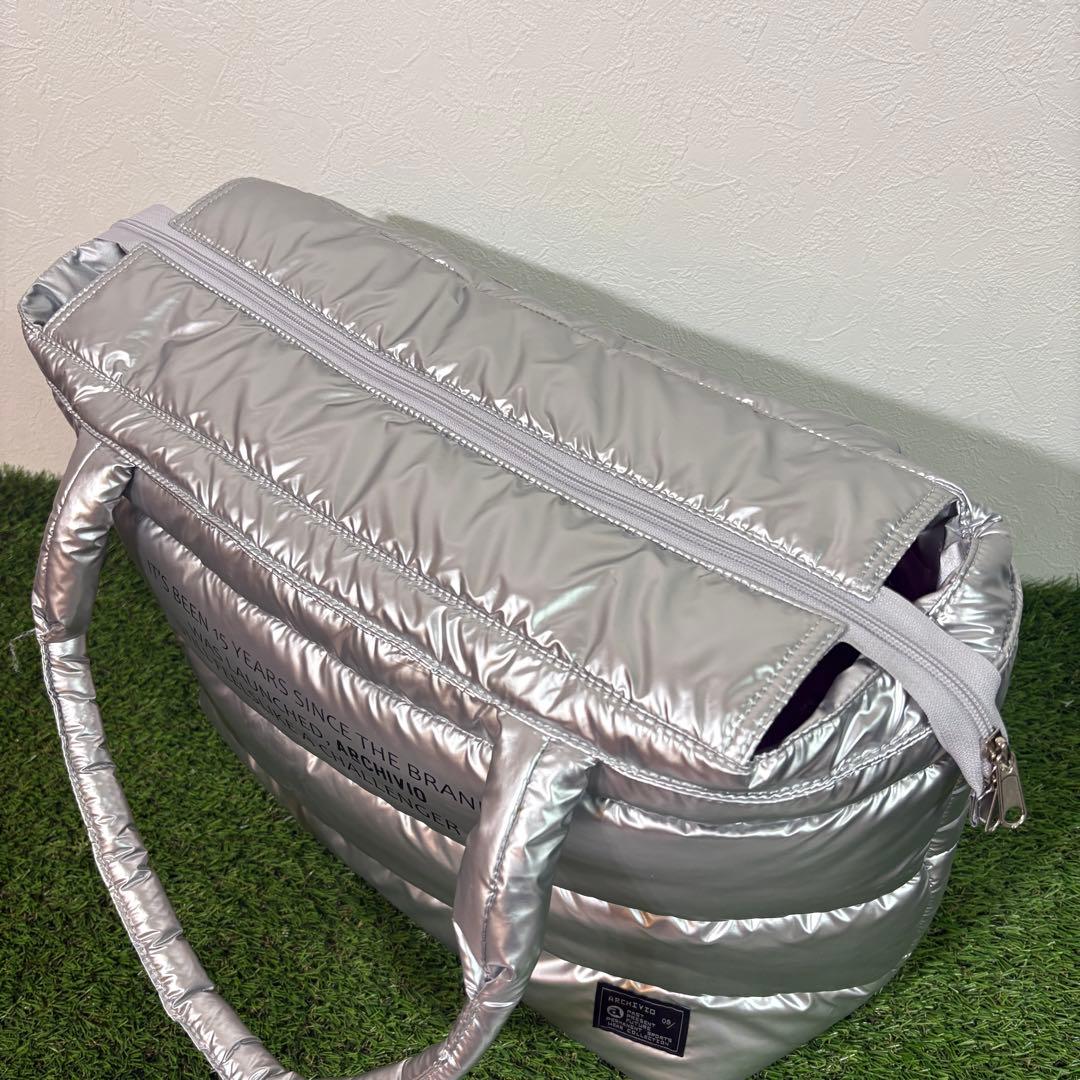 【archivio】美品　15th記念ボストンバッグ　シルバー　アルチビオ