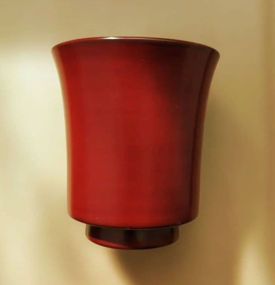 羽反ぐい呑み 古代根来 畠中 昭一 作