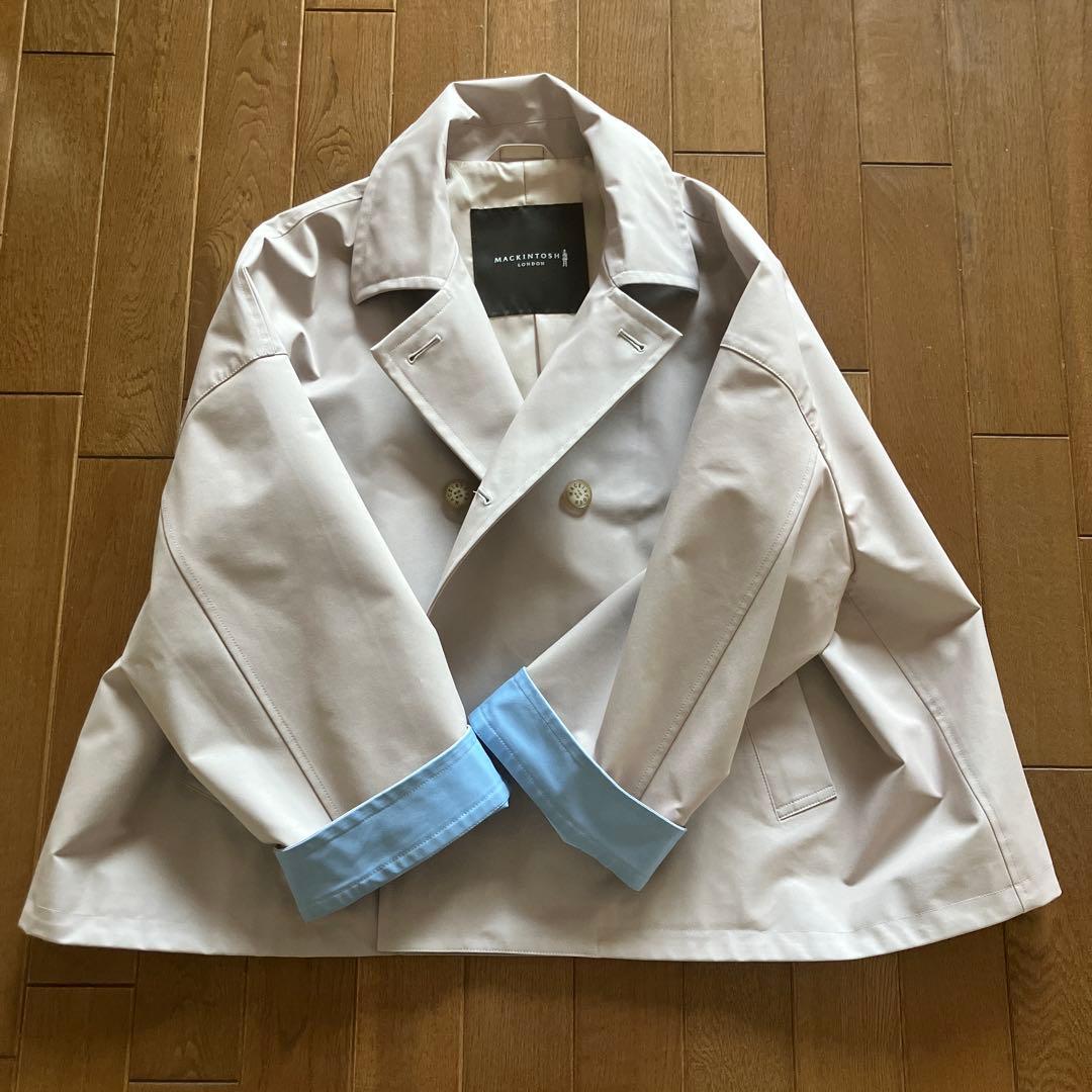 MACKINTOSH バイカラーショートタフタコート