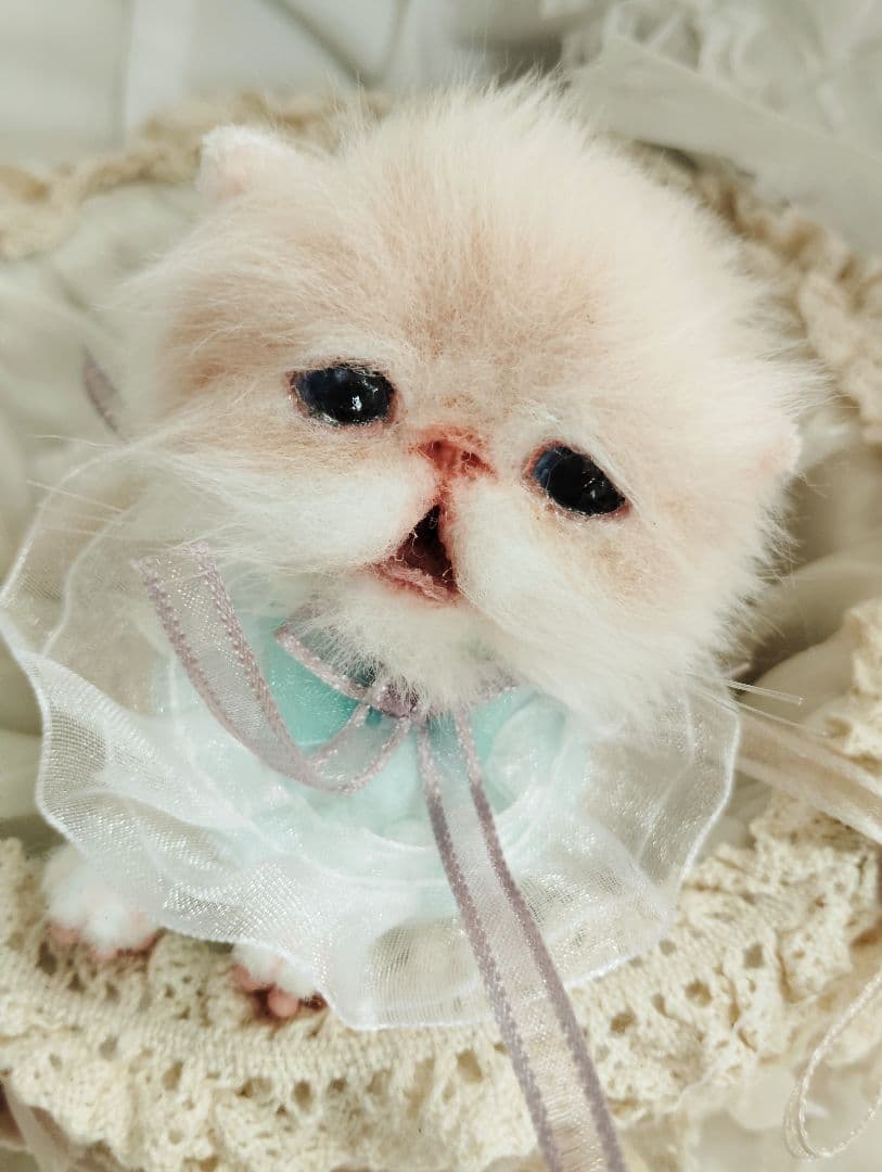 生後２週間♡双子子猫ちゃん♡お世話セット♡アートドール♡ぬいぐるみ♡