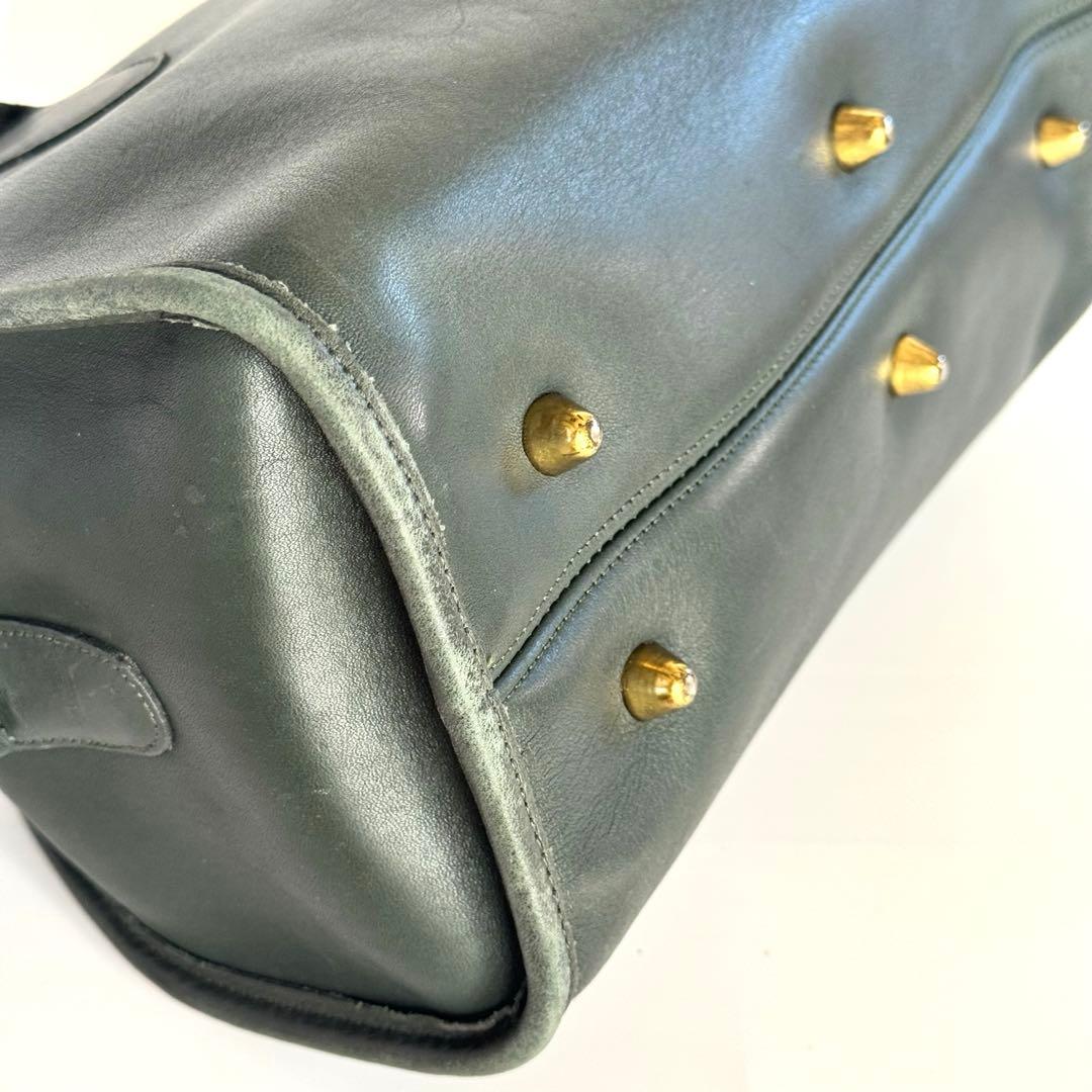 ✨希少色 ✨COACH ボストンバッグ ヴィンテージ グラブタンレザー 濃緑