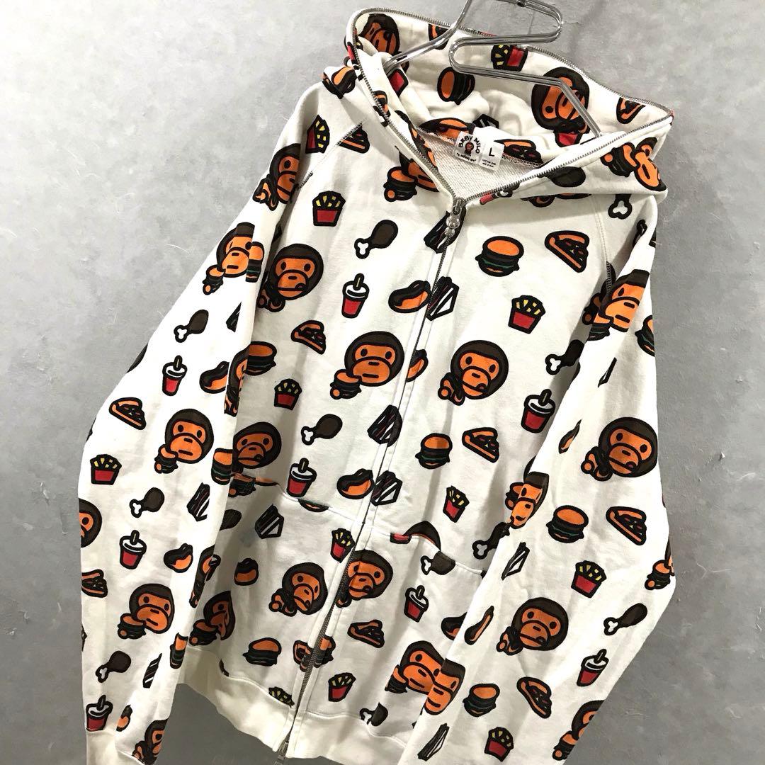 00s A BATHING APE BABY MILO スウェット パーカー Ｌ