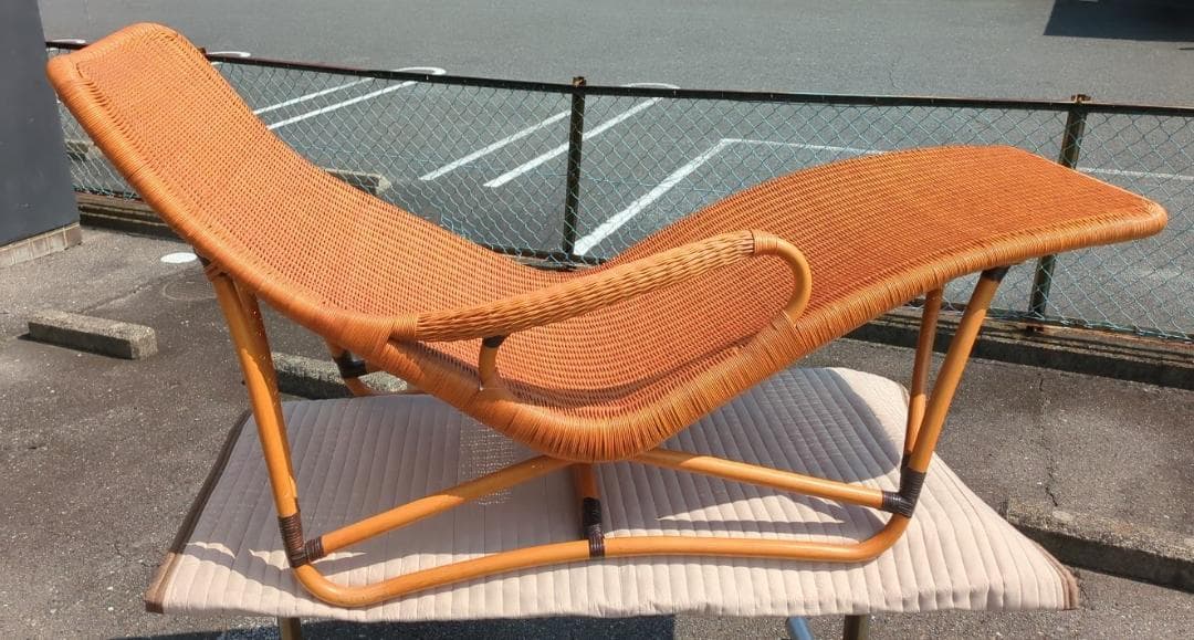 〈たのめる便・現状渡し〉ヤマカワラタン レストチェア CL-752