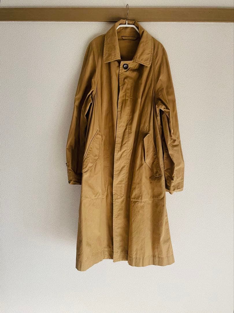 【期間限定値下げ】45R ベージュ フード付きロングコート