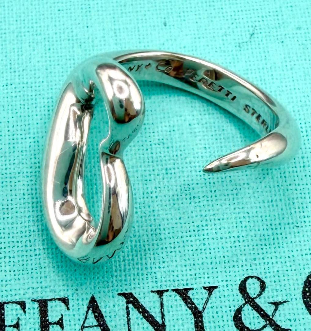 美品TIFFANY&Co. ティファニー オープンハートリングSV925 11号