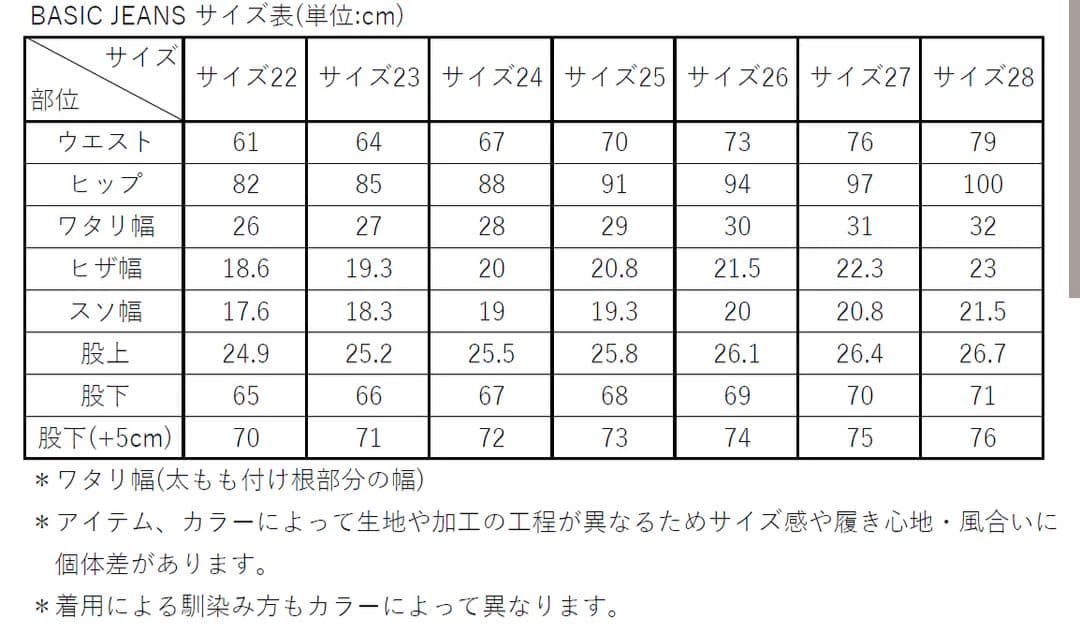 THE SHISHIKUI BASIC JEANS 26 +5 シシクイ