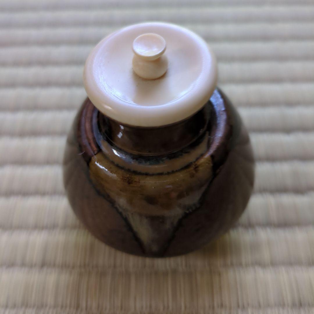 A 385 膳所・陽炎園　　　茶入　(未使用品)