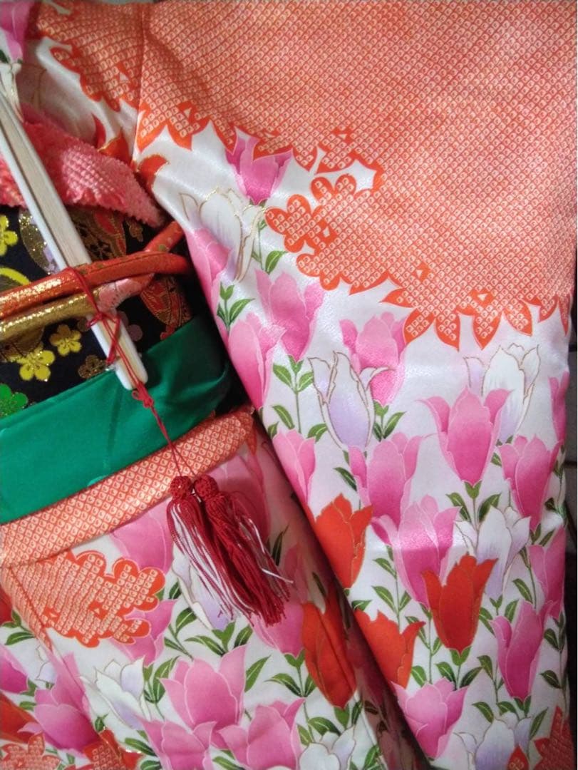 7歳向け・化繊・お着物のセット