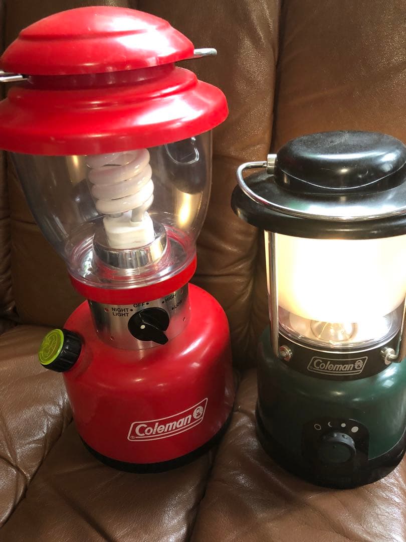 Coleman ランタンセット 赤 緑　2個セット