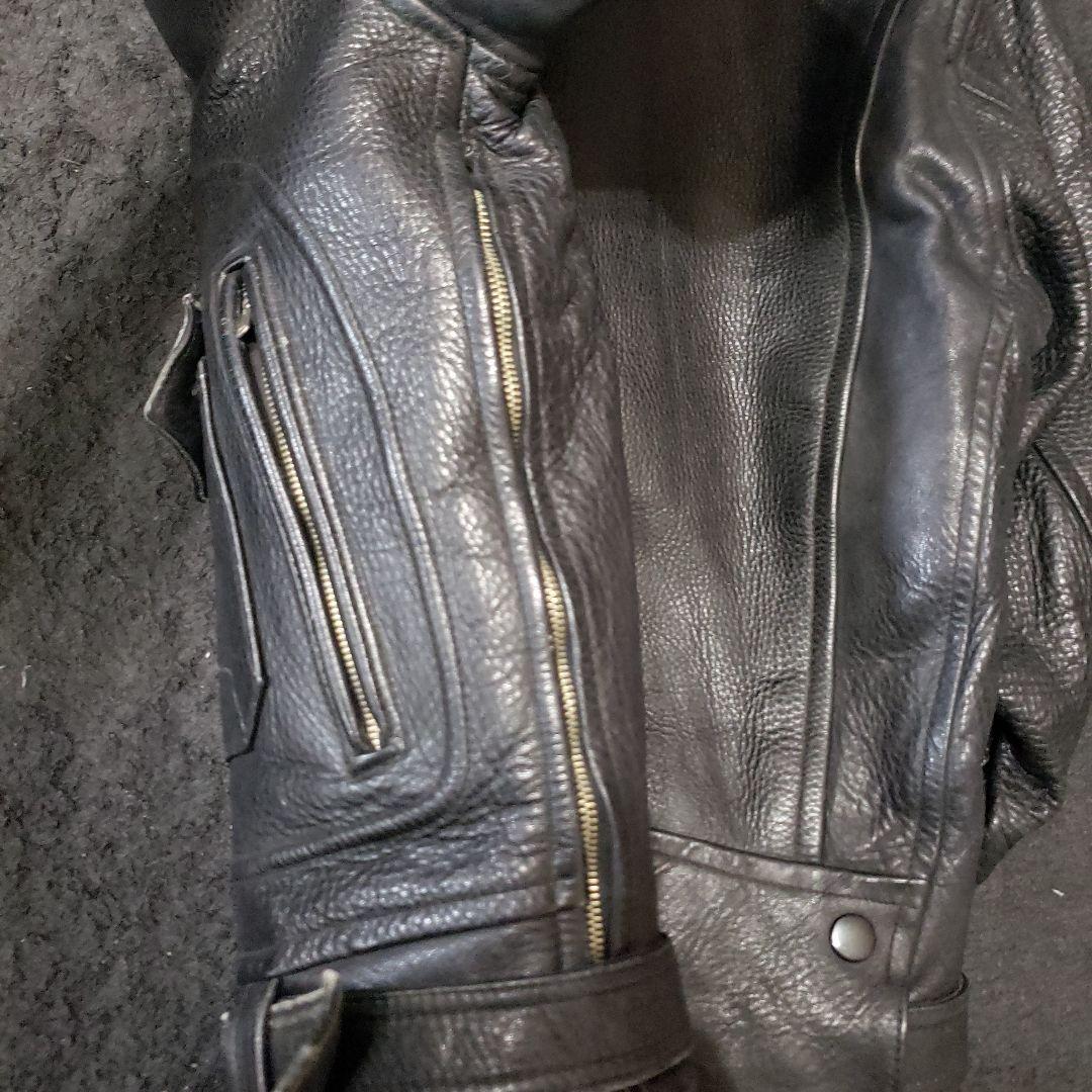 60's GOLDEN STAR ダブルライダース レザージャケット Dポケット