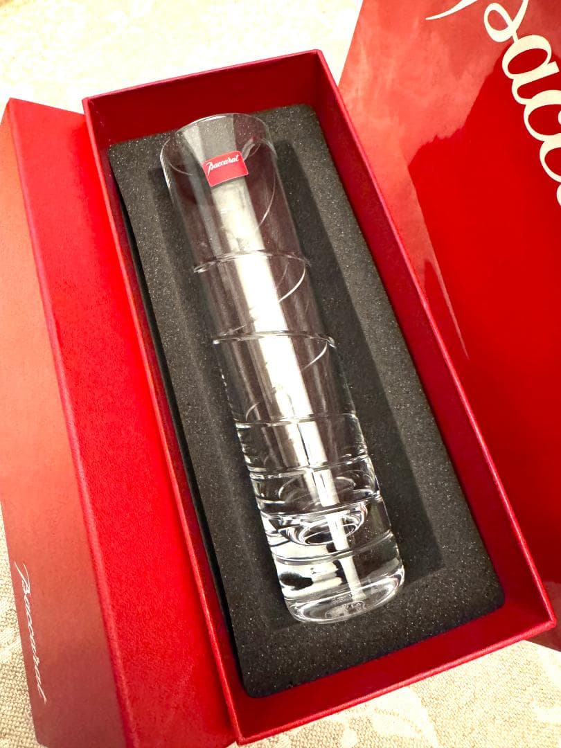 新品・未使用　Baccarat　バカラ　花瓶　スパイラル　正規品