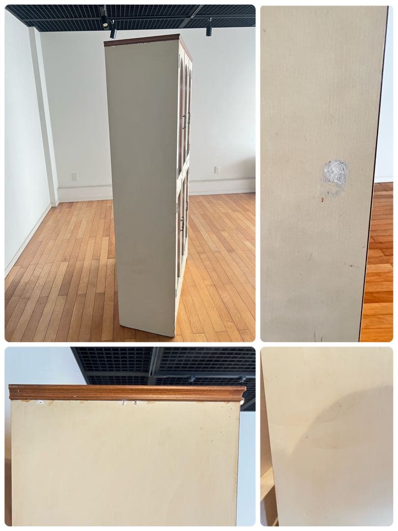 昭和レトロ レトロポップ 食器棚 ガラスキャビネット 木製 キッチン収納 古家具