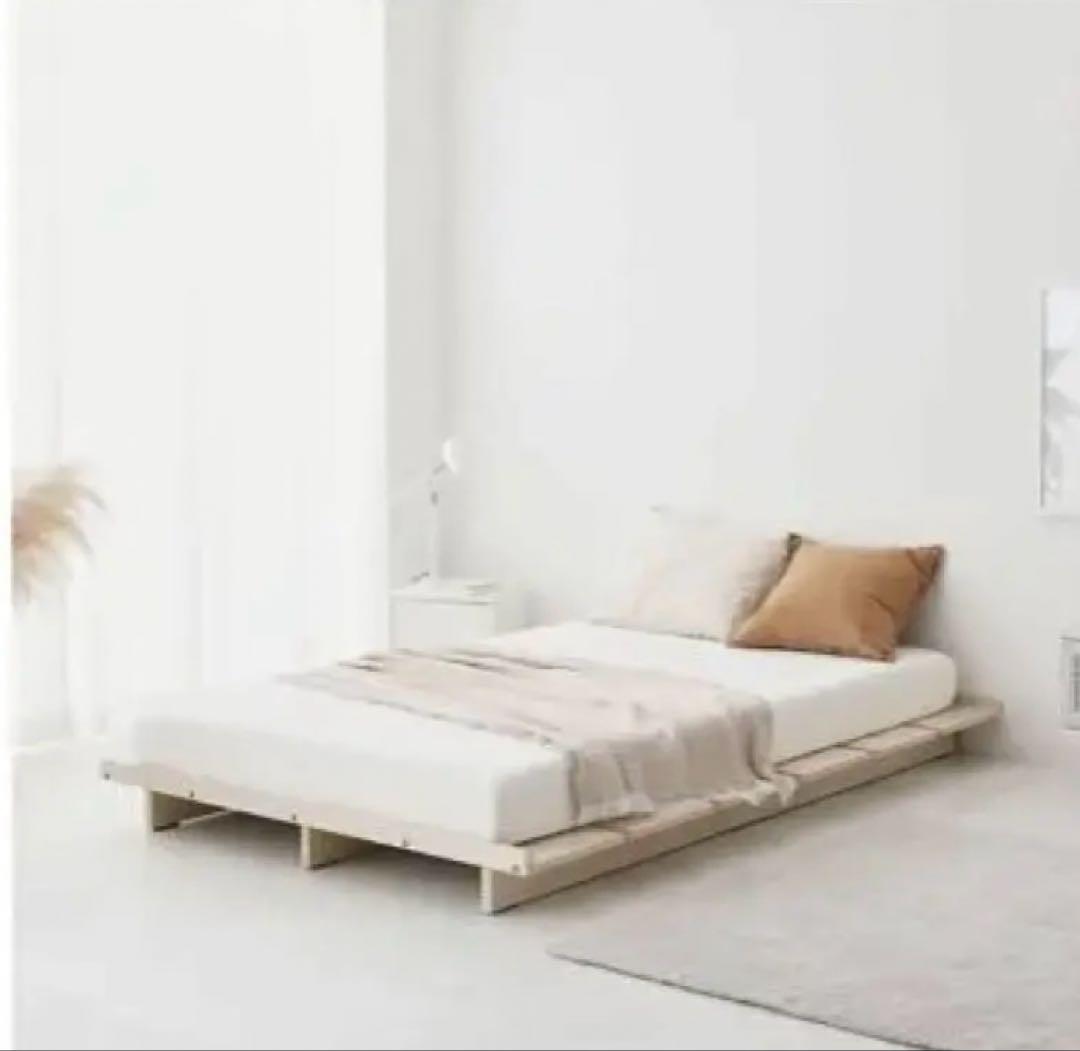 VENTOTA セミダブル すのこベッドフレーム ホワイト