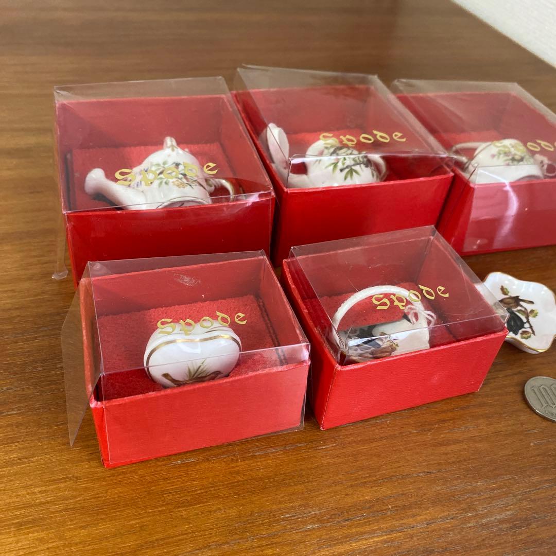 英国　スポード バード　野鳥　ミニチュア　ロビン　6点セット　箱無し