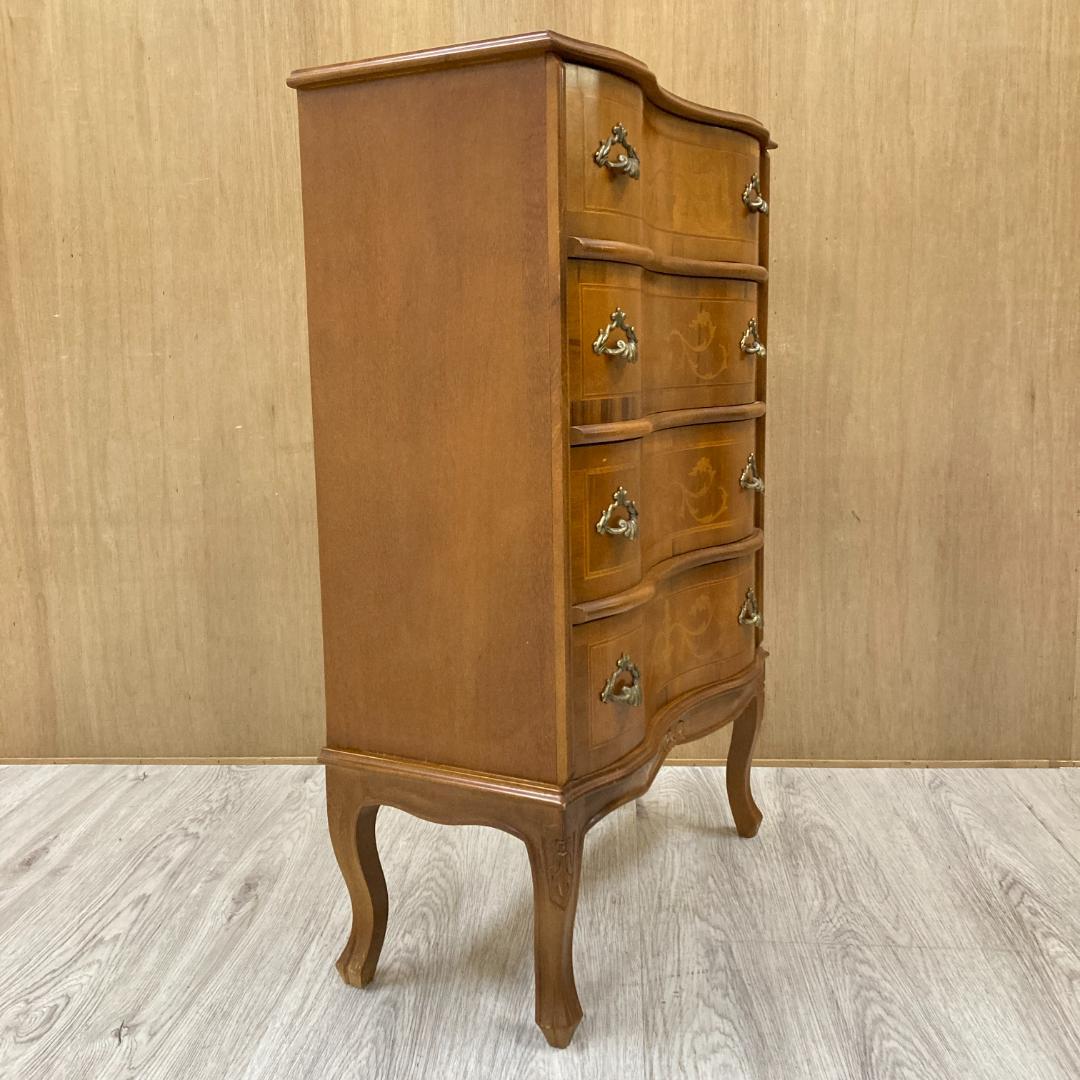 イタリア　象嵌　クラシック　4段チェスト ヨーロピアン 猫足