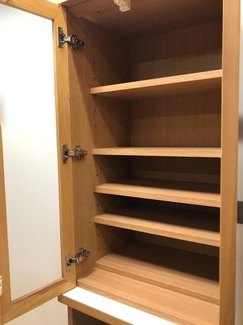 美品 送料無料　河口家具 CLAN クラン キッチン収納 食器棚 75048-1